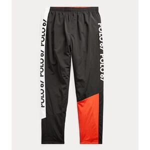 NEW POLO 67 RALPH LAUREN SPORT TRACK PANTS JOGGERS SIDE LOGO BLACK XXL